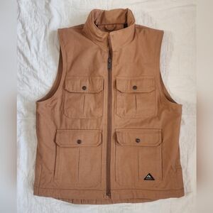 Ridgecut Men's Quilted Fleece-Lined Super-Duty Sanded Duck Vest Size Large